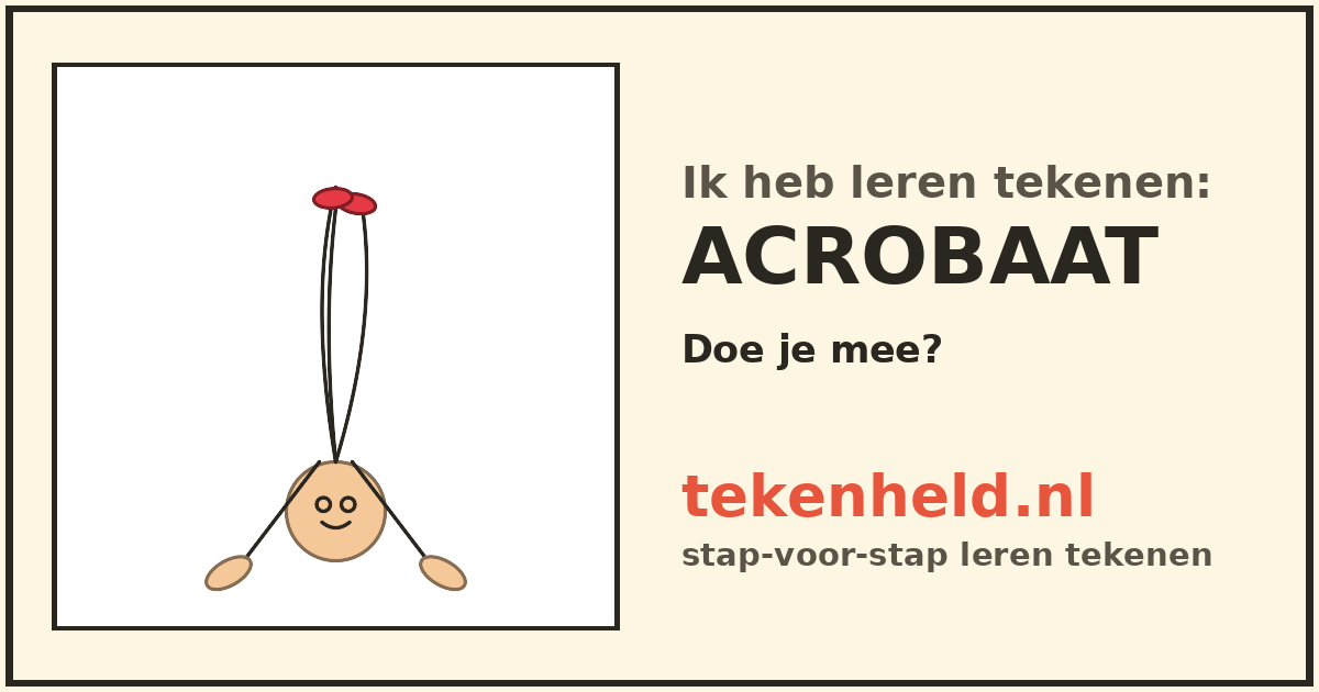 Voorbeeld: Acrobaat tekenen in stappen