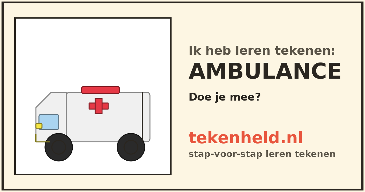 Voorbeeld: Ambulance tekenen in stappen