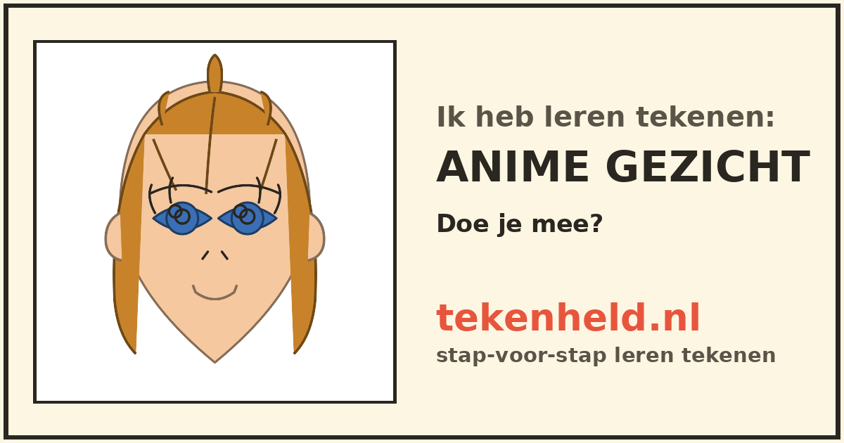 Voorbeeld: Anime gezicht tekenen in stappen
