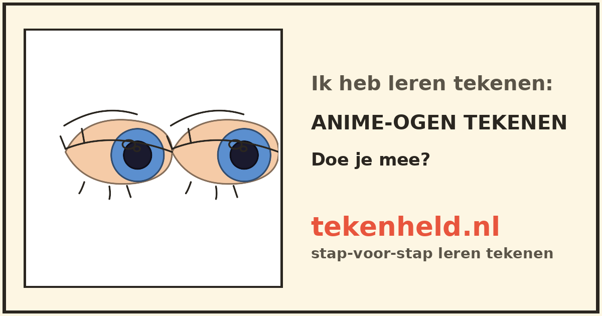 Voorbeeld: Anime-ogen tekenen tekenen in stappen