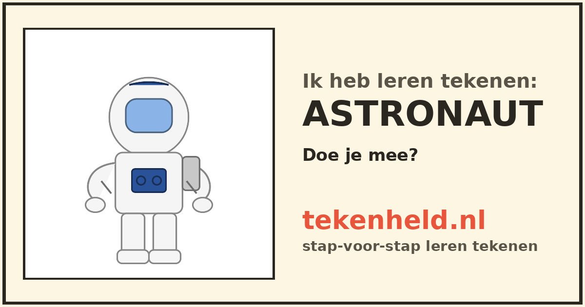 Voorbeeld: Astronaut tekenen in stappen