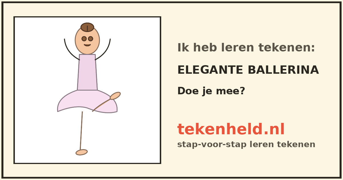 Voorbeeld: Elegante ballerina tekenen in stappen