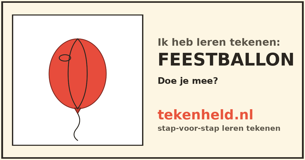 Voorbeeld: Feestballon tekenen in stappen