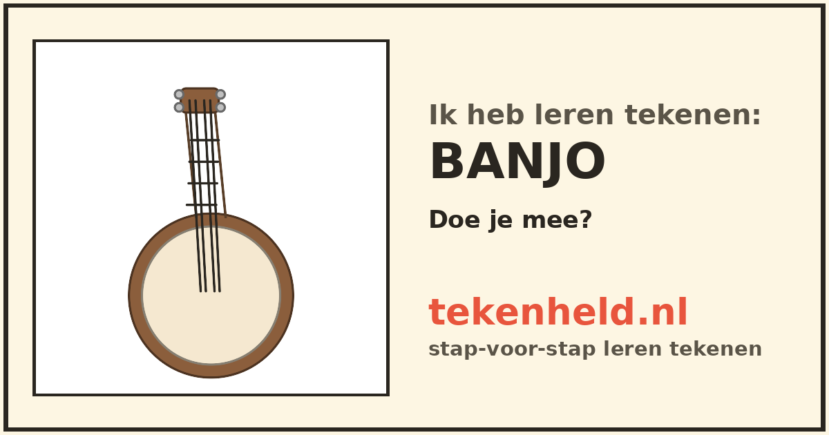 Voorbeeld: Banjo tekenen in stappen