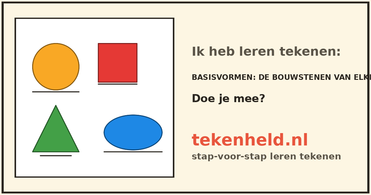 Voorbeeld: Basisvormen tekenen in stappen