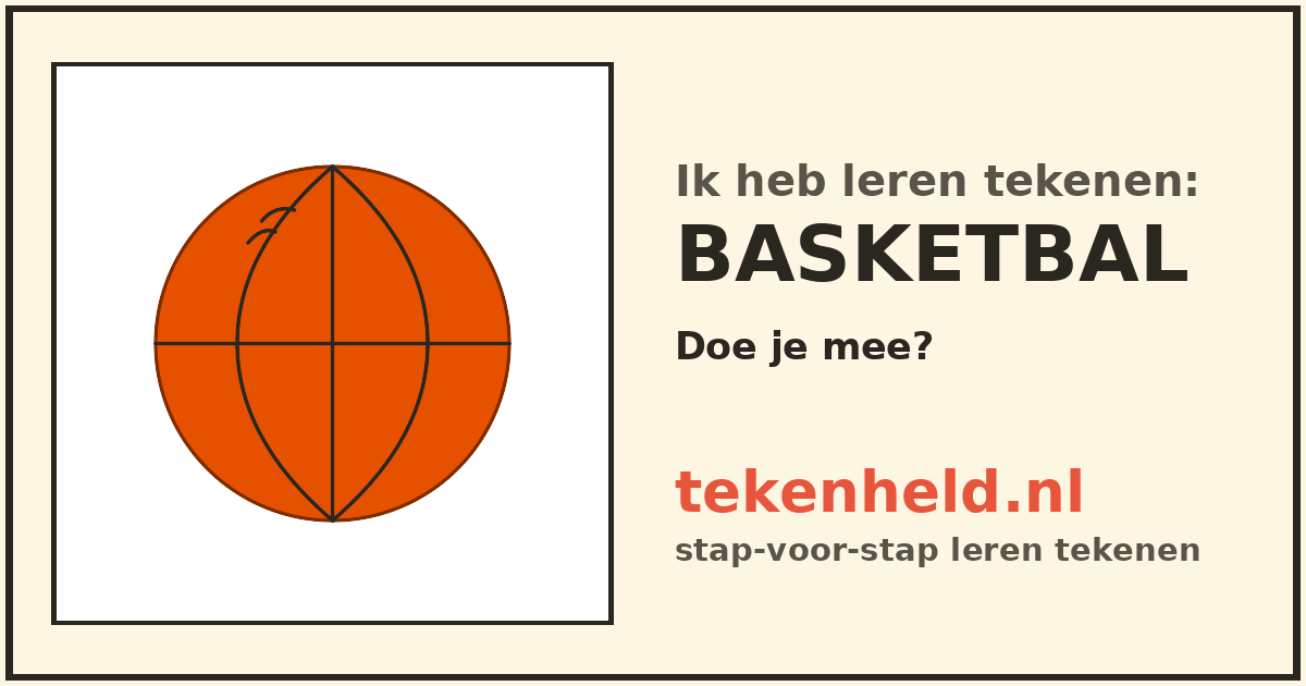 Voorbeeld: Basketbal tekenen in stappen