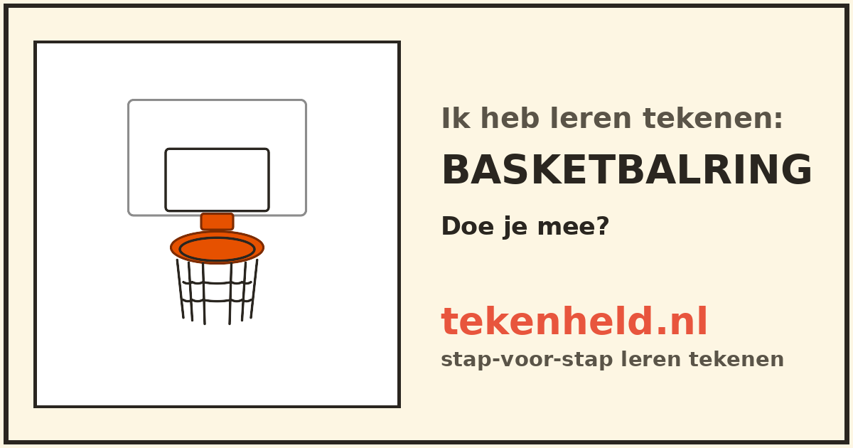 Voorbeeld: Basketbalring tekenen in stappen