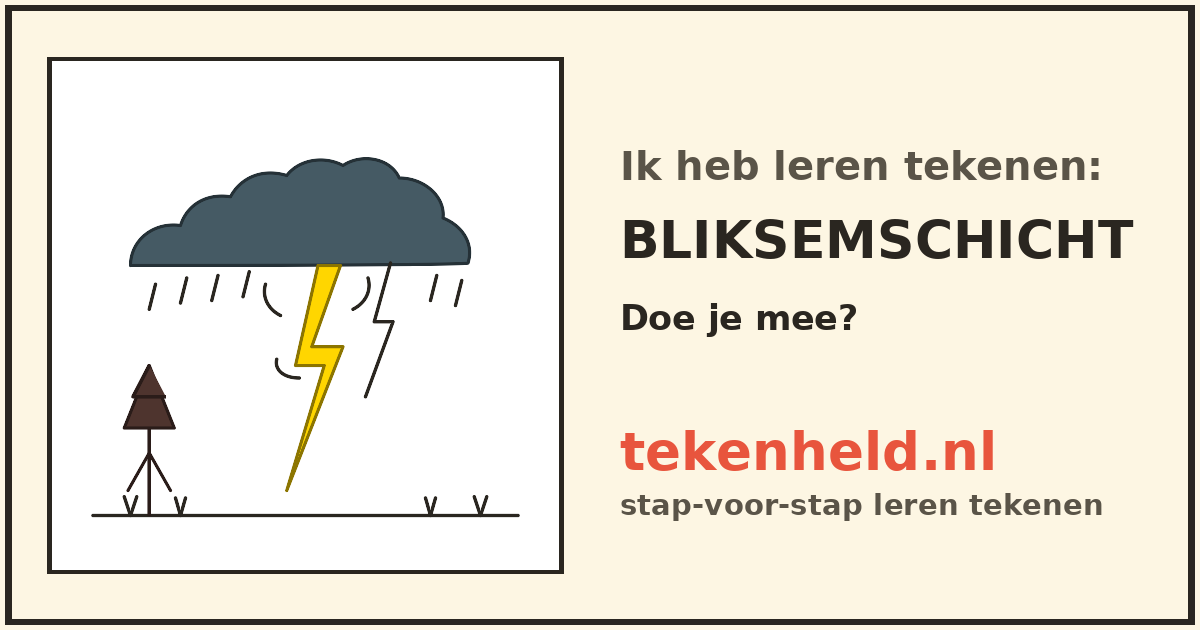 Voorbeeld: Bliksemschicht tekenen in stappen