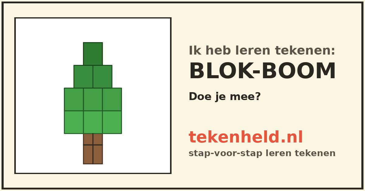 Voorbeeld: Blok-boom tekenen in stappen
