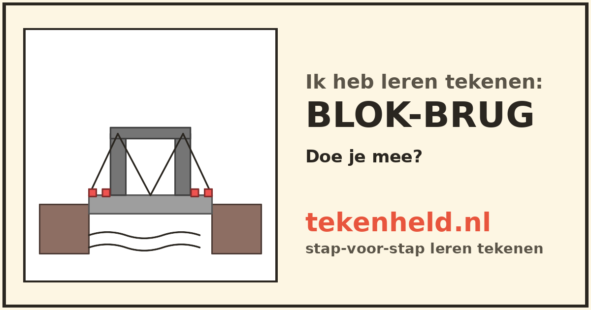 Voorbeeld: Blok-brug tekenen in stappen