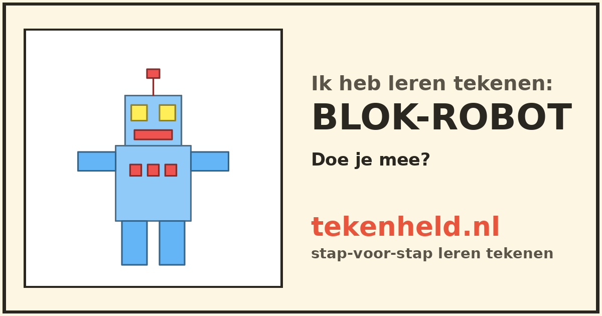 Voorbeeld: Blok-robot tekenen in stappen