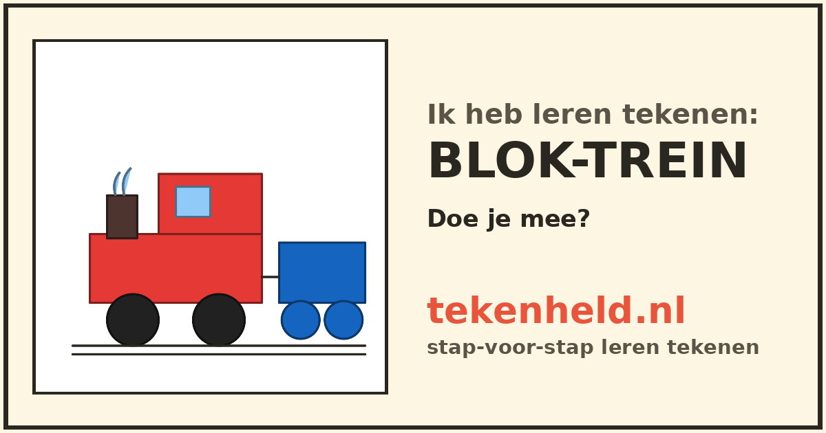 Voorbeeld: Blok-trein tekenen in stappen