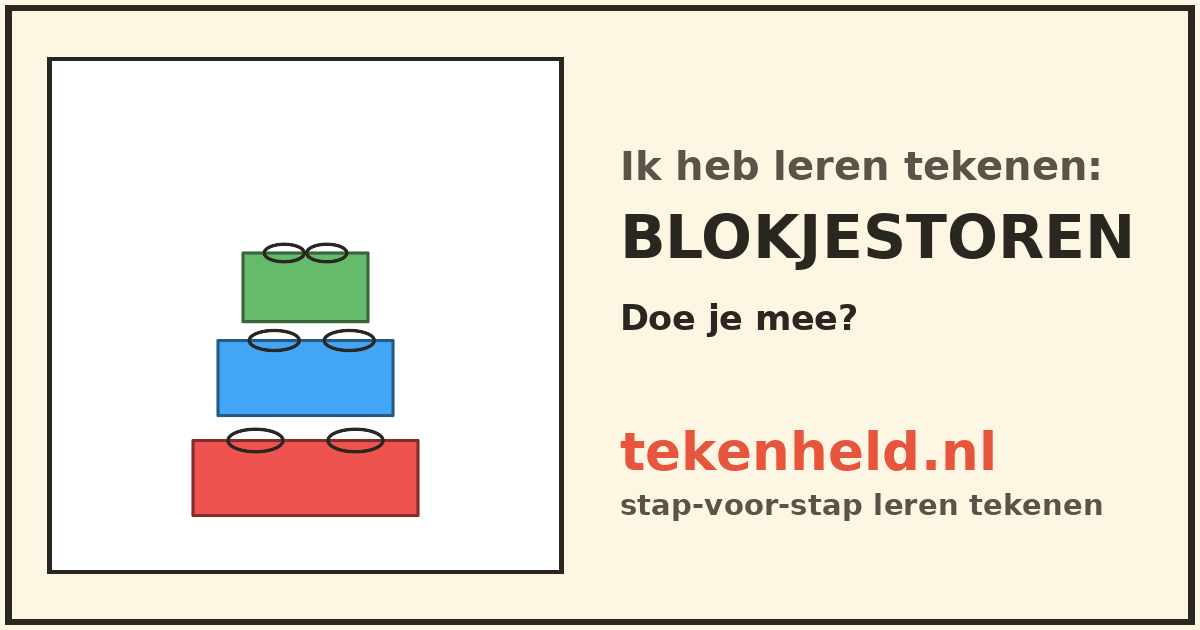Voorbeeld: Blokjestoren tekenen in stappen