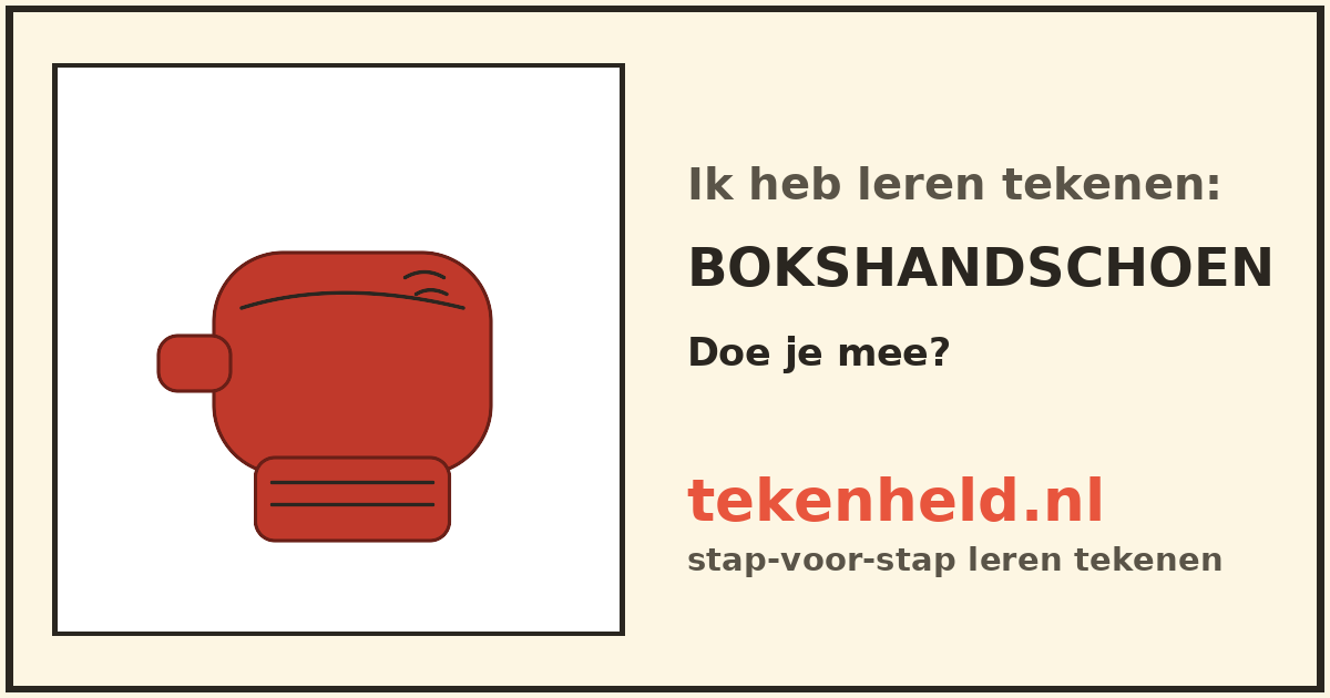 Voorbeeld: Bokshandschoen tekenen in stappen