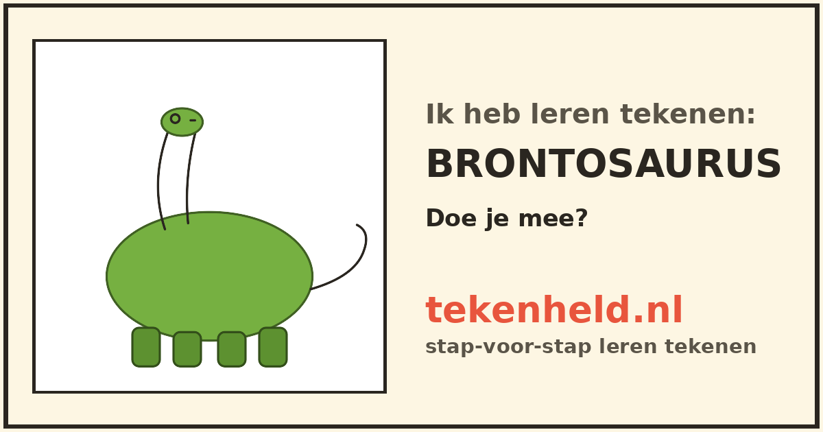 Voorbeeld: Brontosaurus tekenen in stappen