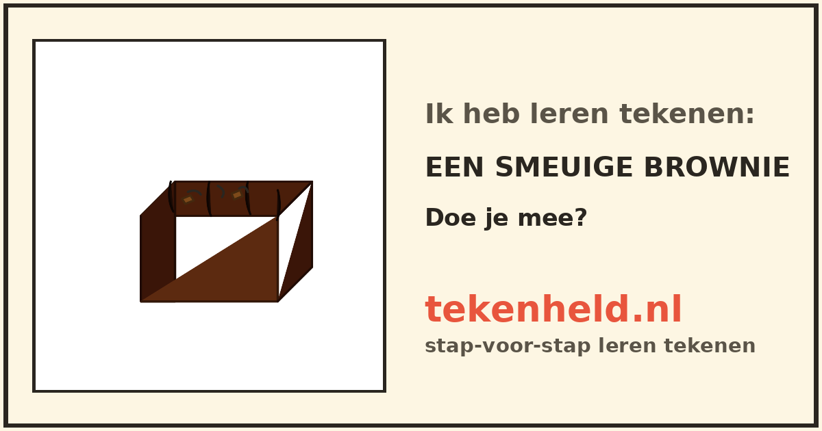 Voorbeeld: Een smeuige brownie tekenen in stappen