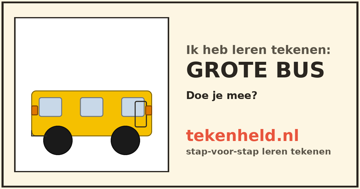 Voorbeeld: Grote bus tekenen in stappen