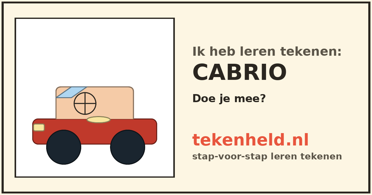 Voorbeeld: Cabrio tekenen in stappen