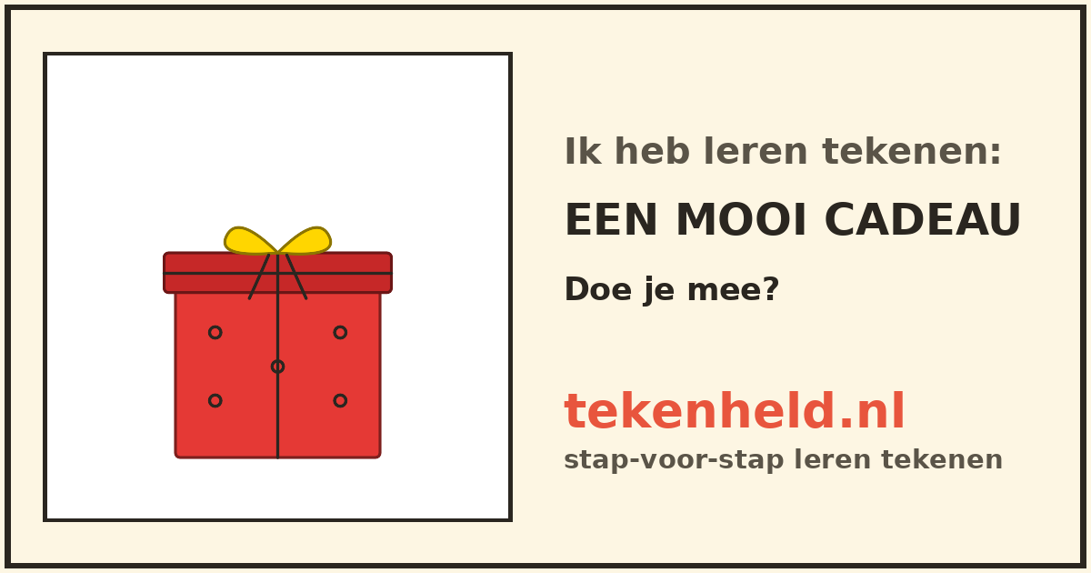Voorbeeld: Een mooi cadeau tekenen in stappen