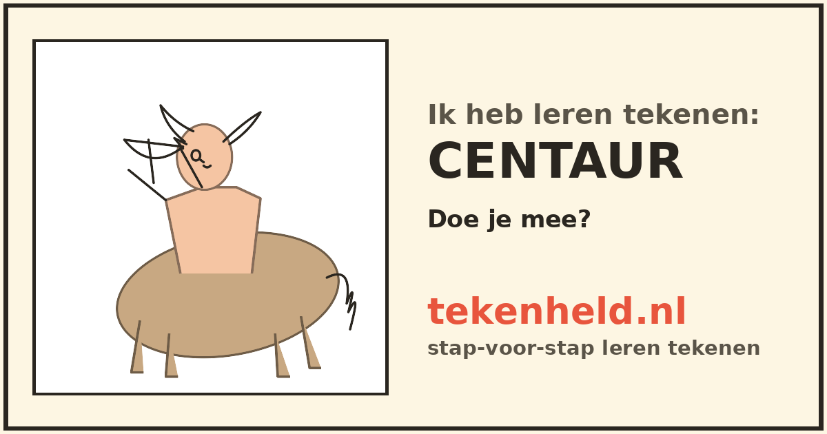 Voorbeeld: Centaur tekenen in stappen