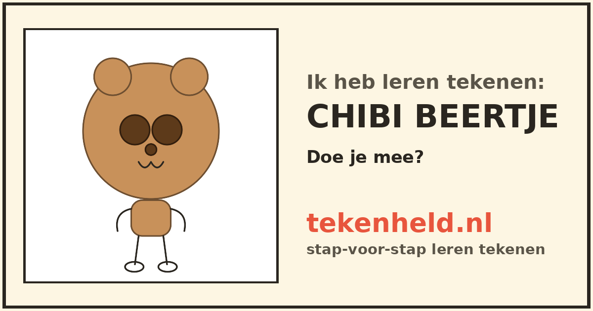 Voorbeeld: Chibi beertje tekenen in stappen