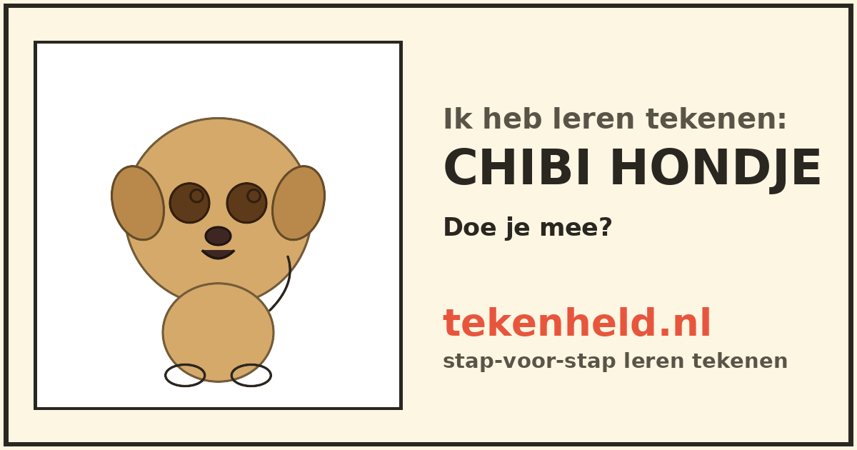 Voorbeeld: Chibi hondje tekenen in stappen