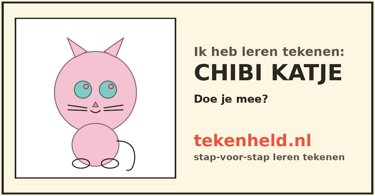 Voorbeeld: Chibi katje tekenen in stappen