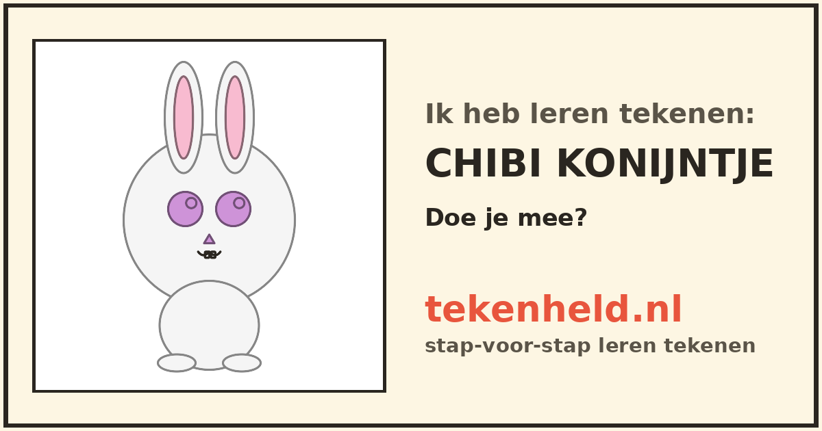 Voorbeeld: Chibi konijntje tekenen in stappen