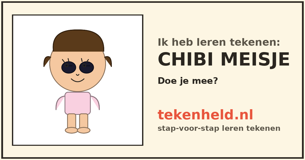 Voorbeeld: Chibi meisje tekenen in stappen