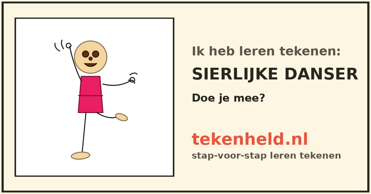 Voorbeeld: Sierlijke danser tekenen in stappen