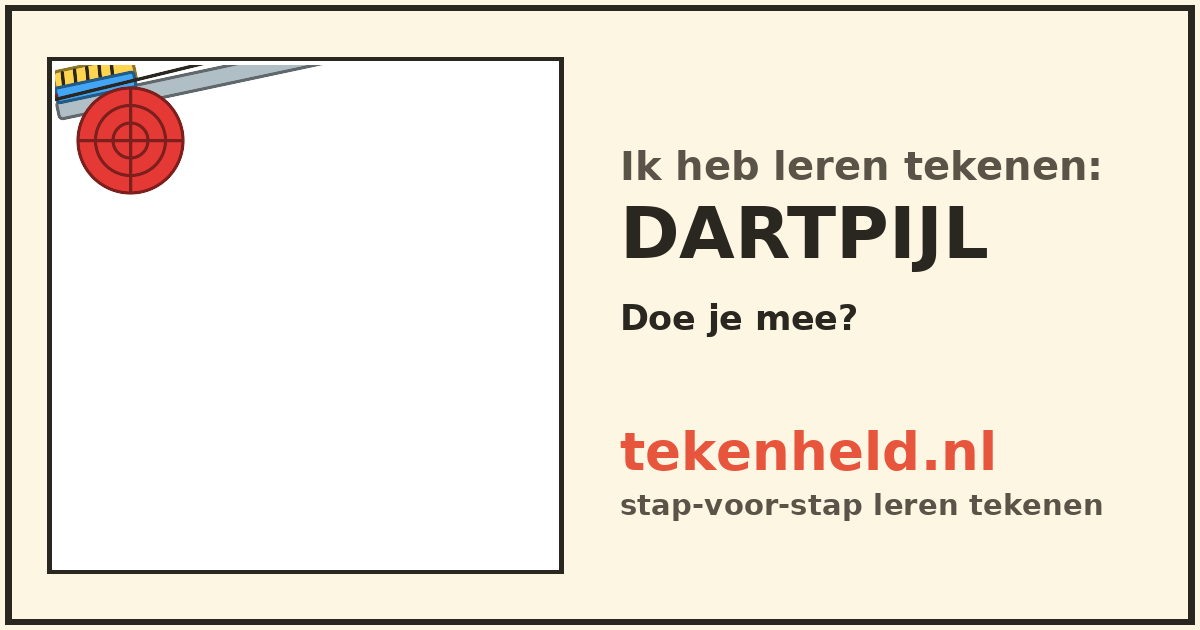 Voorbeeld: Dartpijl tekenen in stappen