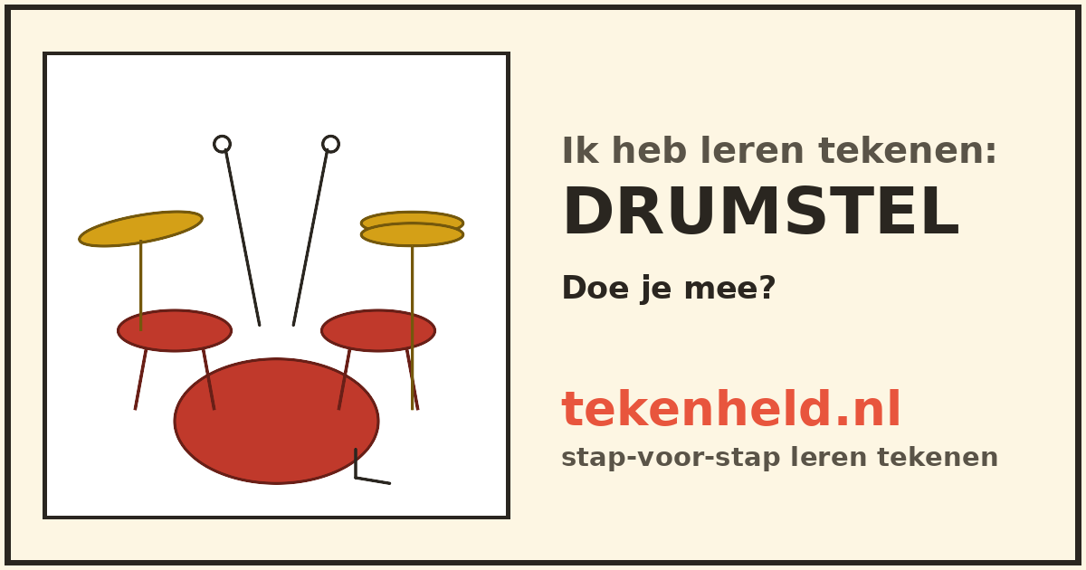 Voorbeeld: Drumstel tekenen in stappen