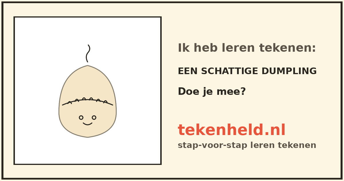 Voorbeeld: Een schattige dumpling tekenen in stappen