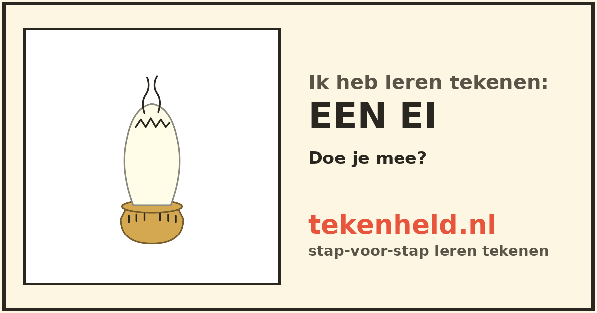 Voorbeeld: Een ei tekenen in stappen