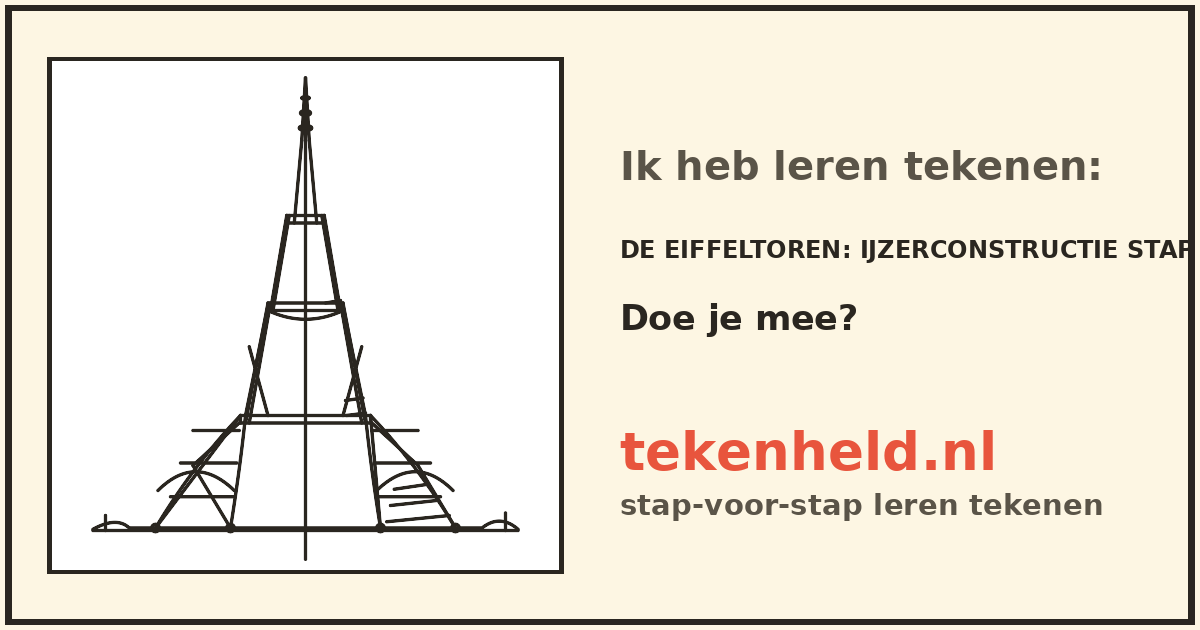 Voorbeeld: De Eiffeltoren tekenen in stappen