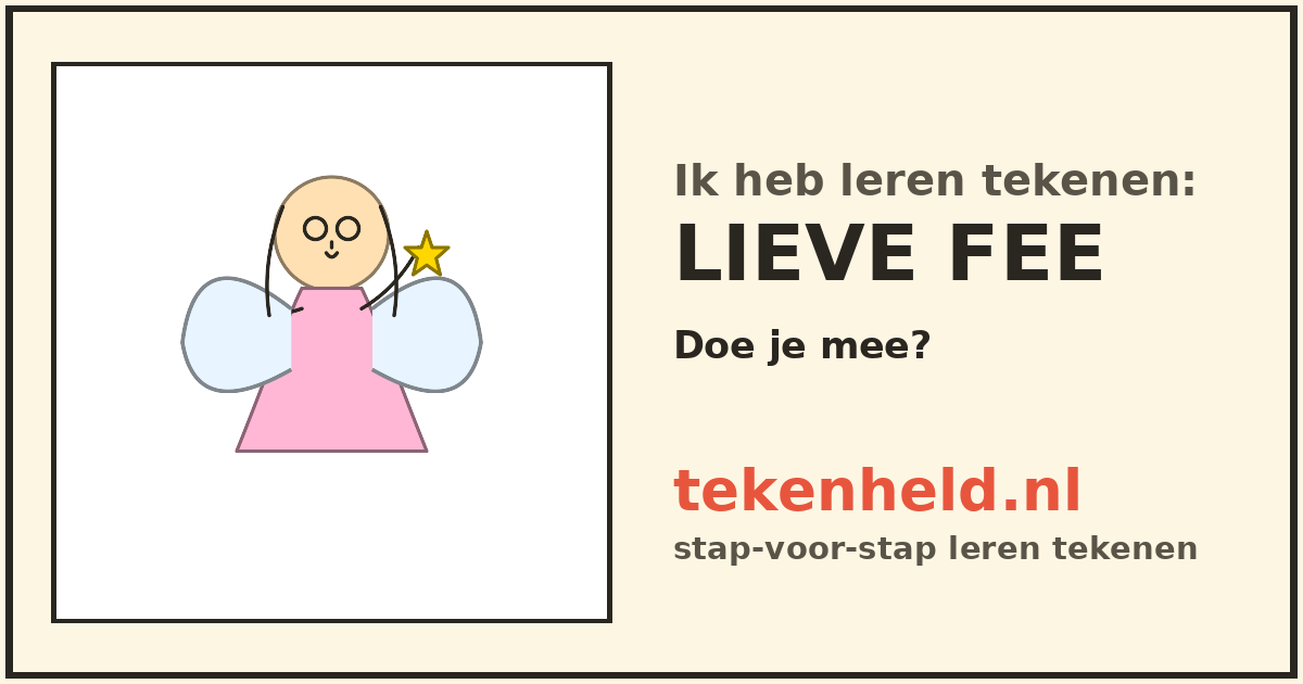 Voorbeeld: Lieve fee tekenen in stappen