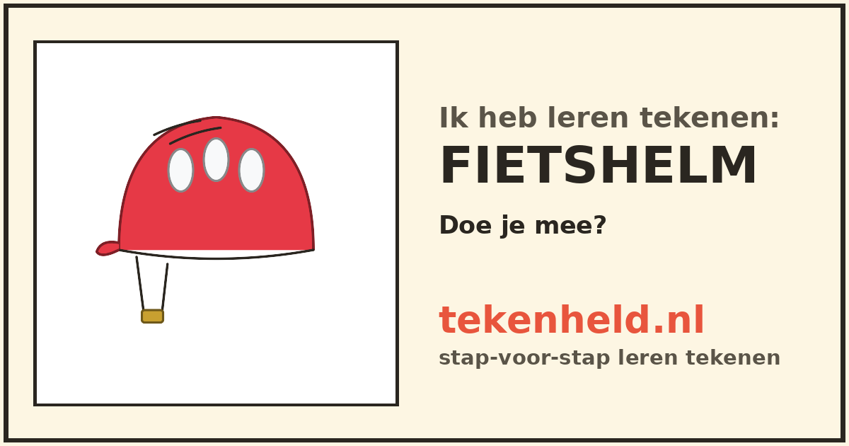 Voorbeeld: Fietshelm tekenen in stappen