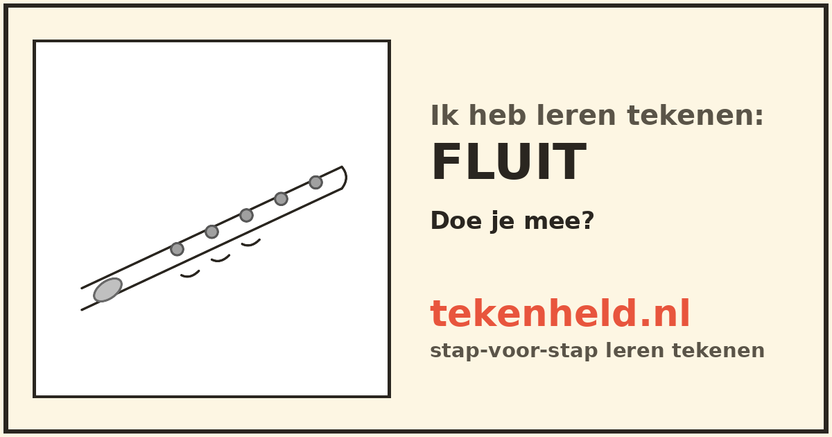 Voorbeeld: Fluit tekenen in stappen