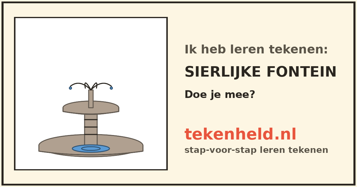 Voorbeeld: Sierlijke fontein tekenen in stappen