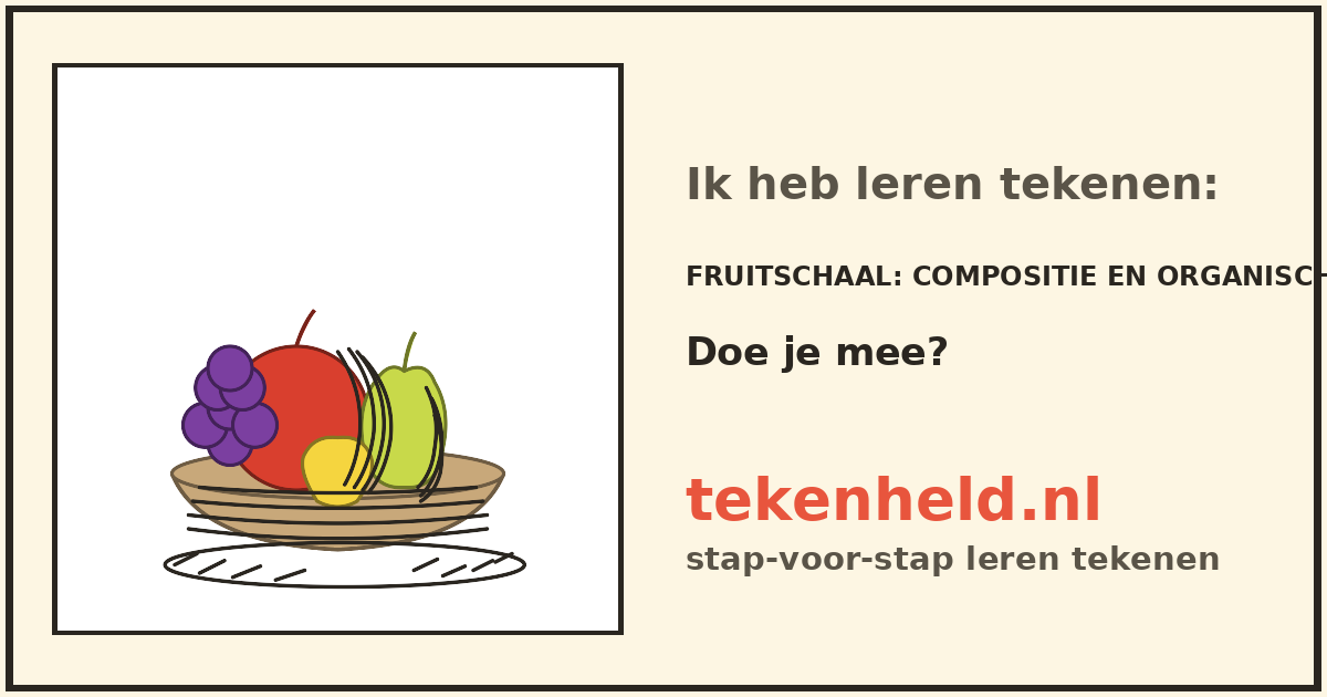 Voorbeeld: Fruitschaal tekenen in stappen