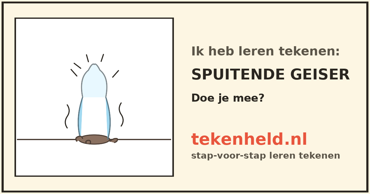 Voorbeeld: Spuitende geiser tekenen in stappen