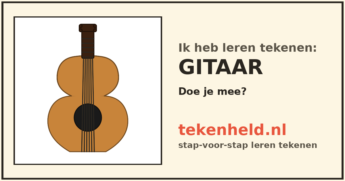 Voorbeeld: Gitaar tekenen in stappen