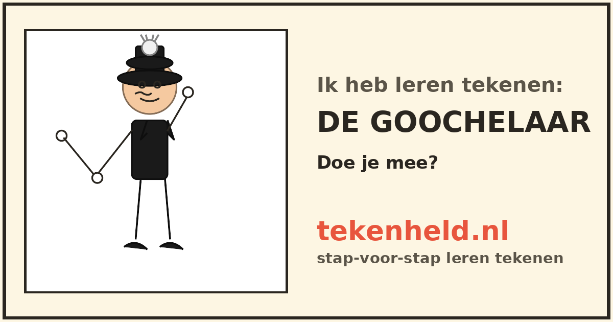 Voorbeeld: De goochelaar tekenen in stappen