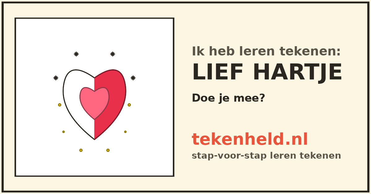 Voorbeeld: Lief hartje tekenen in stappen