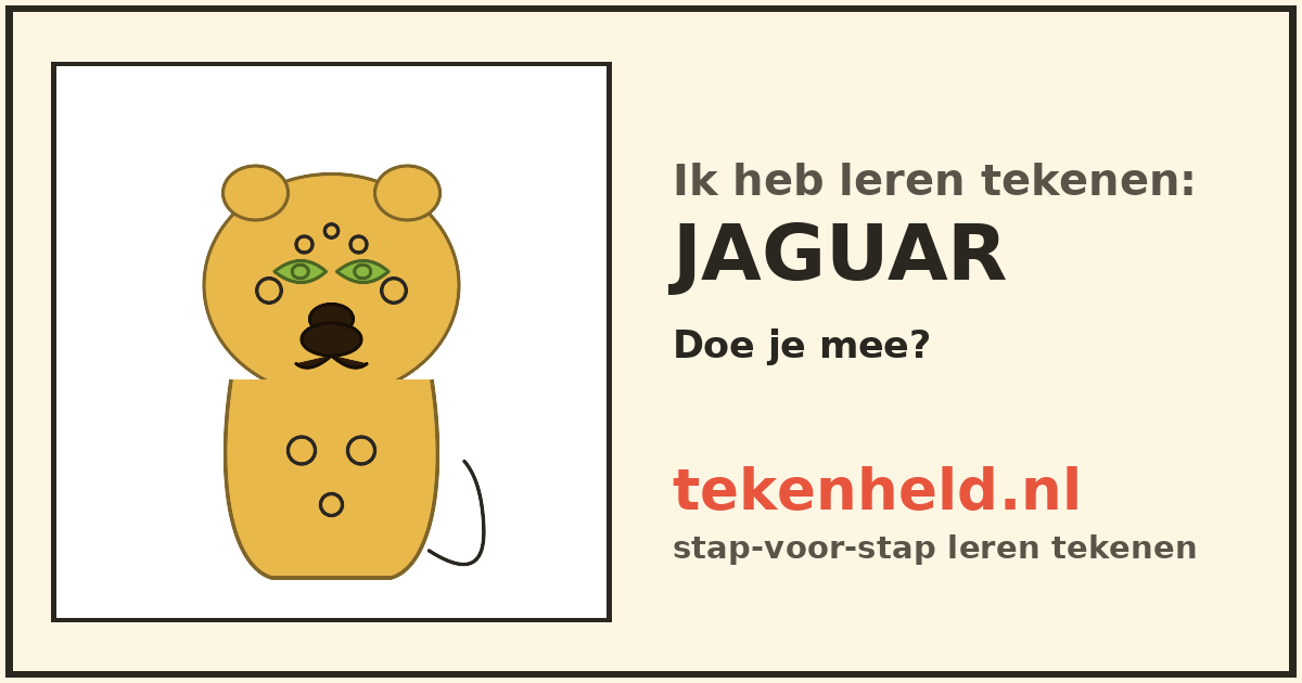 Voorbeeld: Jaguar tekenen in stappen