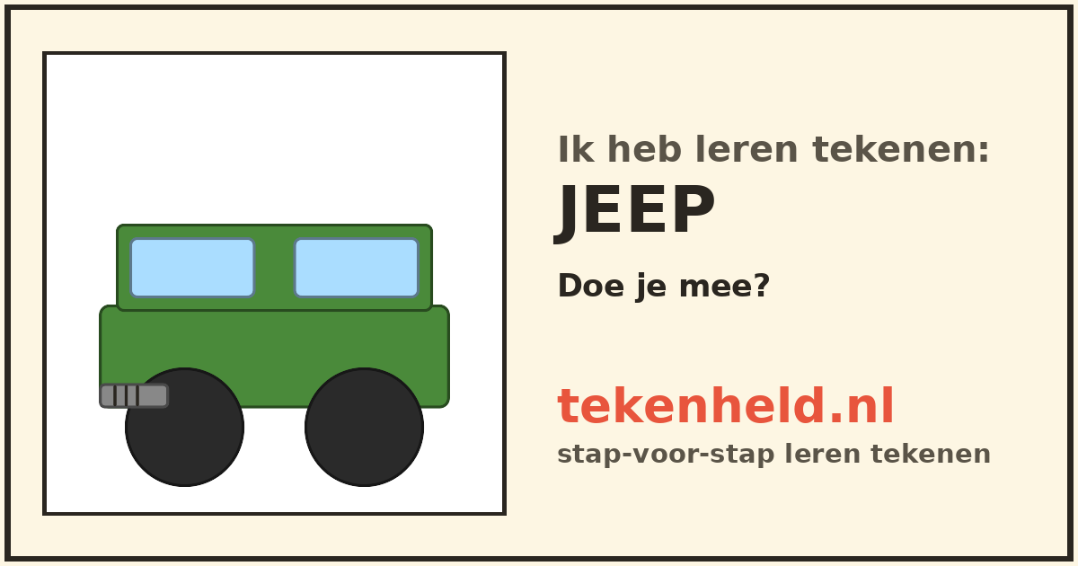 Voorbeeld: Jeep tekenen in stappen