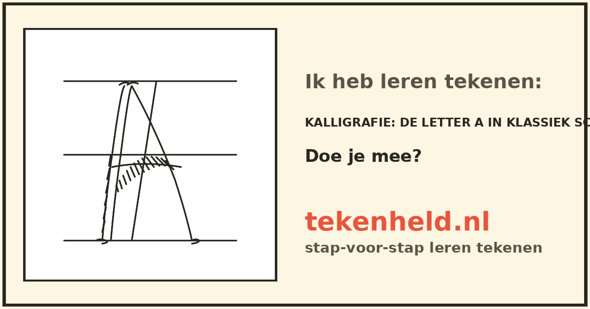Voorbeeld: Kalligrafie tekenen in stappen