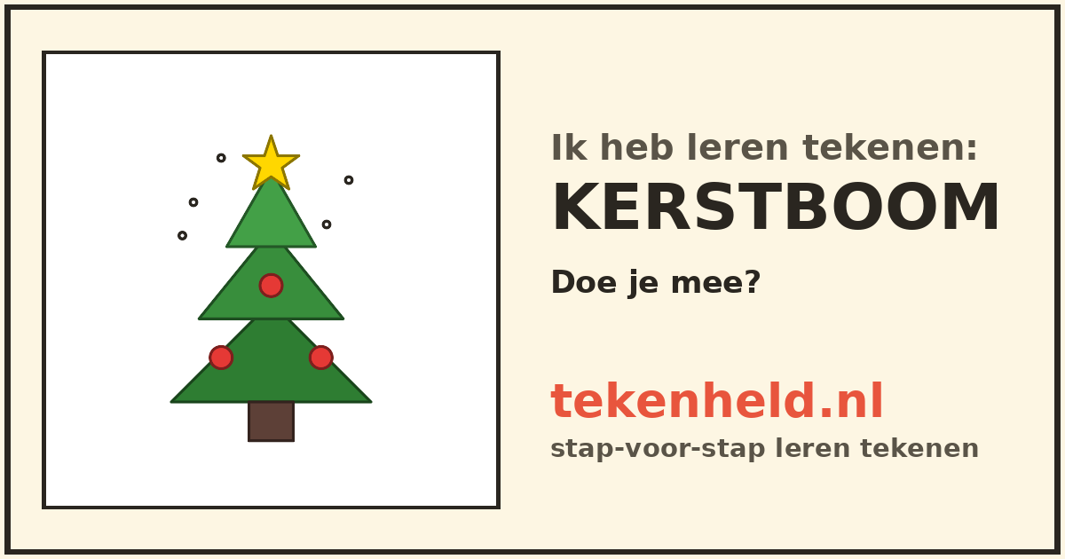 Voorbeeld: Kerstboom tekenen in stappen