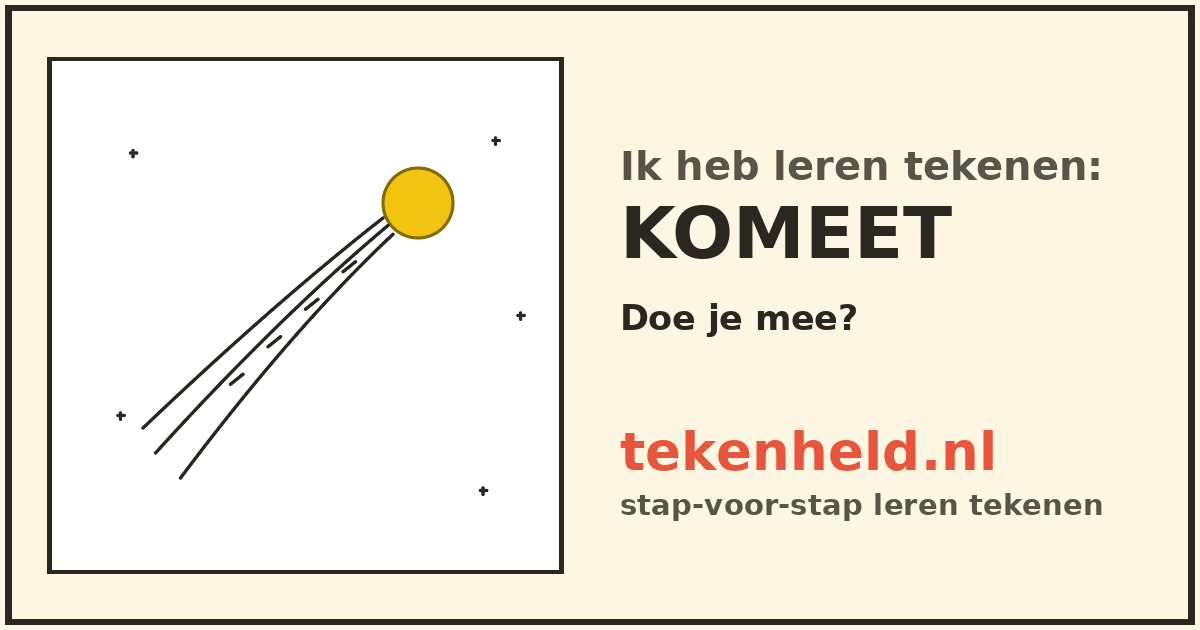 Voorbeeld: Komeet tekenen in stappen