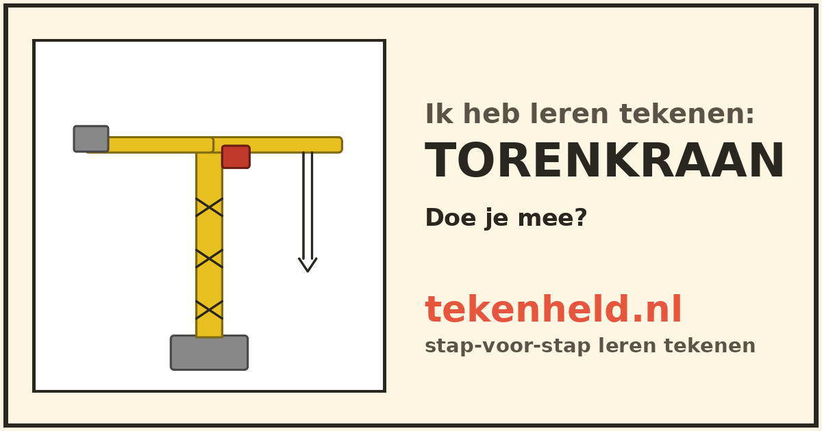 Voorbeeld: Torenkraan tekenen in stappen